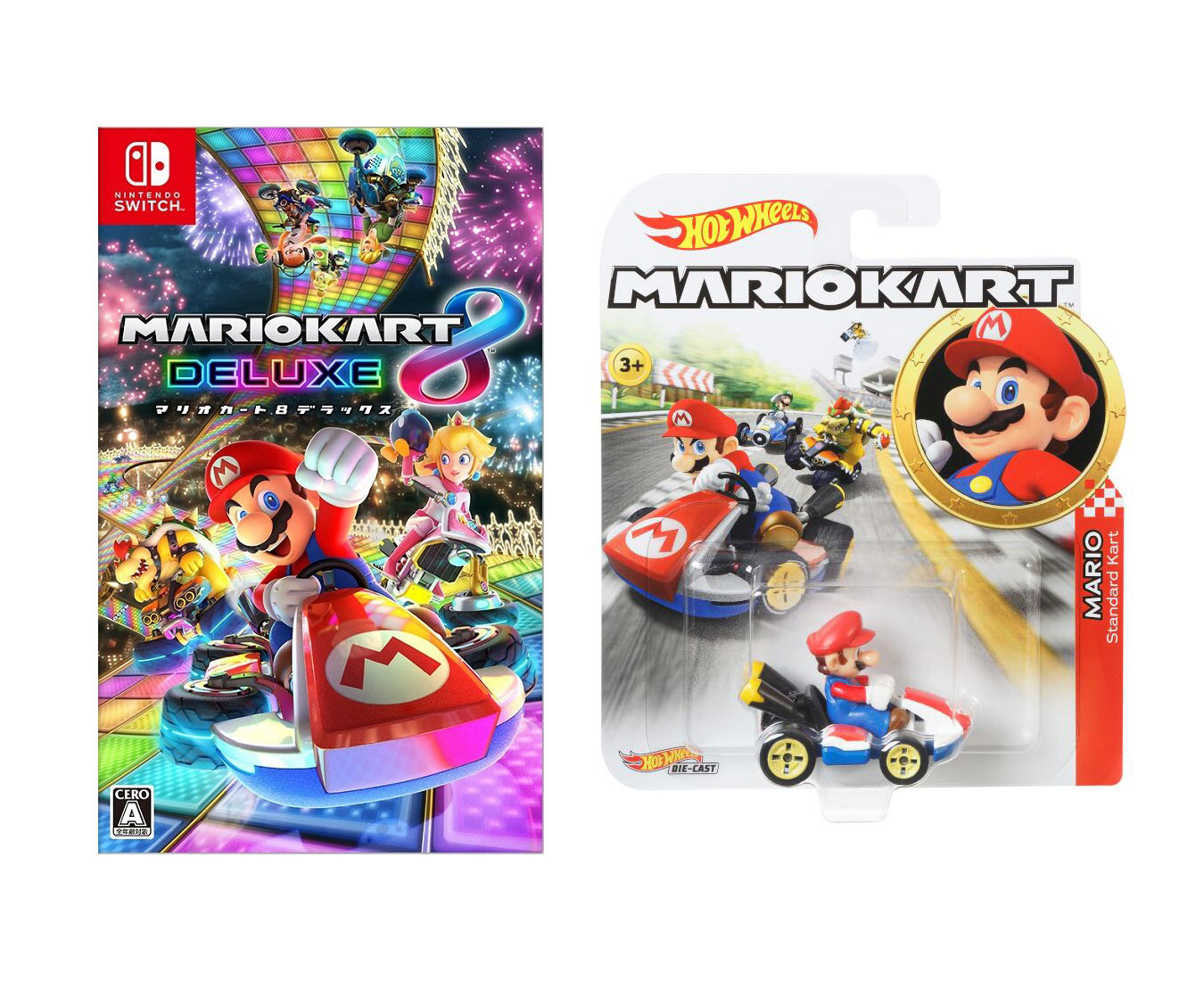 【セット商品】マリオカート8デラックス+ホットウィールマリオカート(MARIOKART)マリオスタンダードGBG26