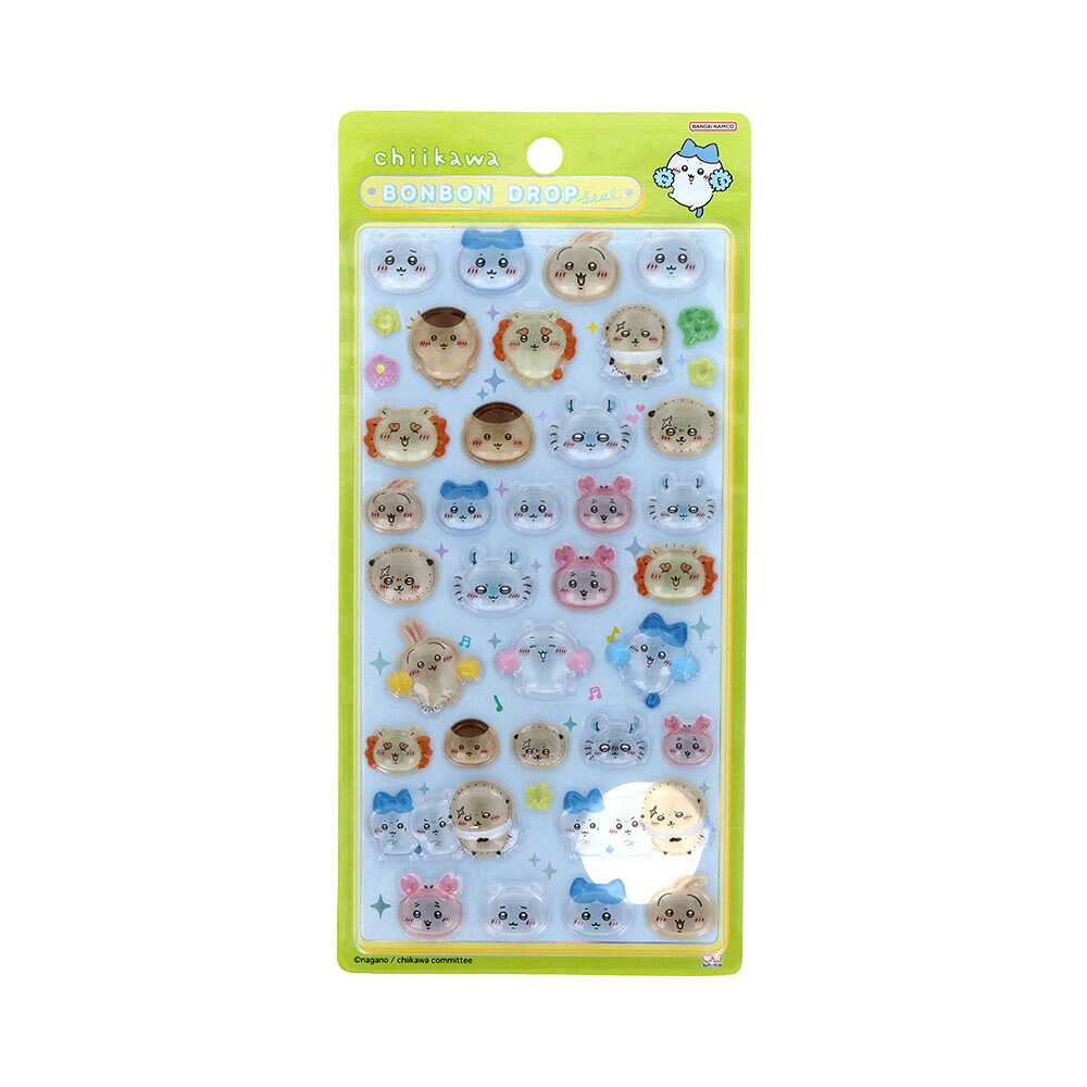 【セット商品】ちいかわボンボンドロップシール（みんな・ニコニコ）+デカ盛りシールバインダーゴールド