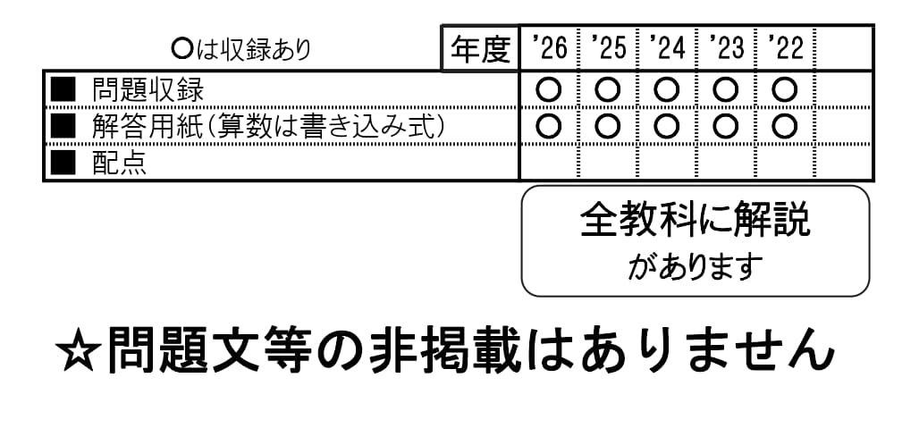 大阪星光学院中学校（2027年春受験用）（大阪府国立・公立・私立中学校入学試験問題集）