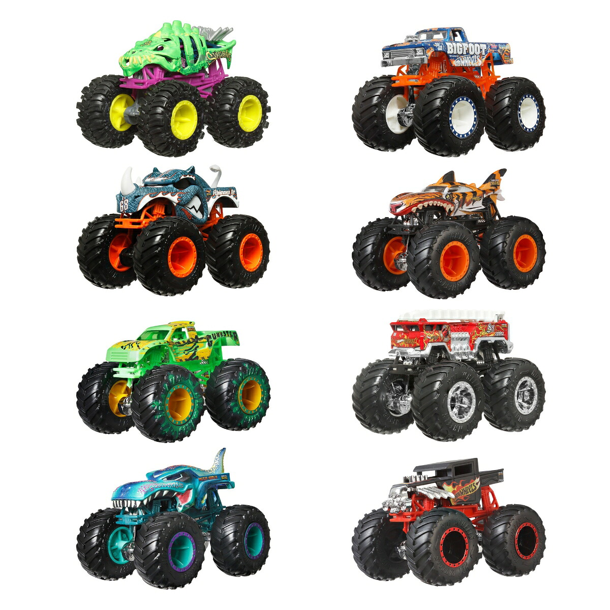 ホットウィール(HotWheels)モンスタートラックライブ8カーパック乗り物おもちゃミニカー8台入り3歳からマルチJNK20