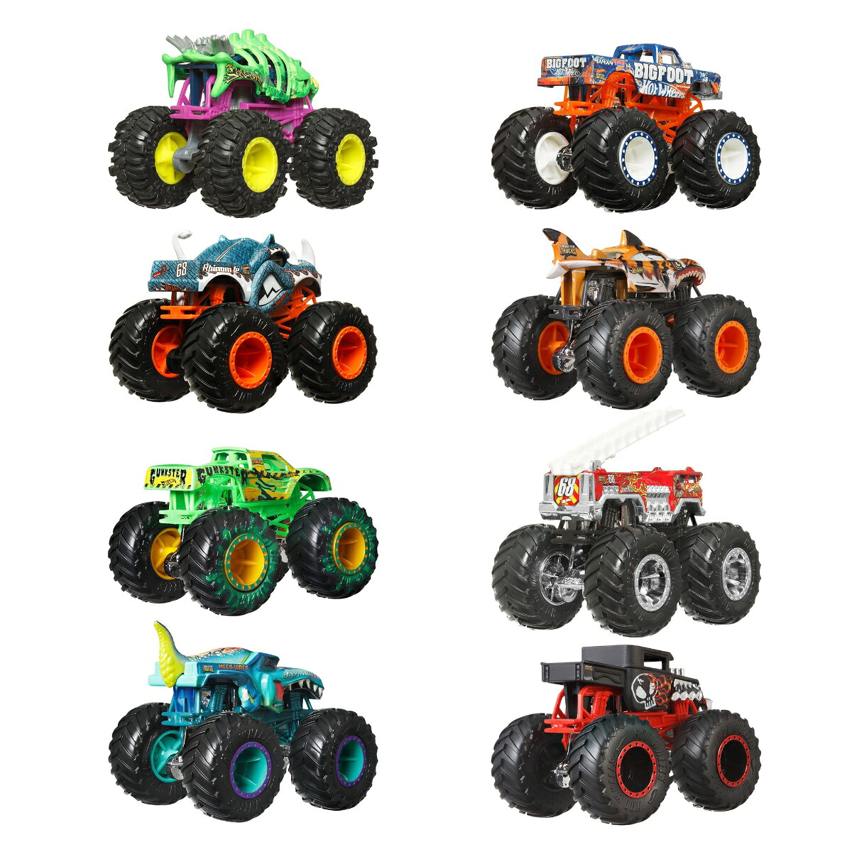ホットウィール(HotWheels)モンスタートラックライブ8カーパック乗り物おもちゃミニカー8台入り3歳からマルチJNK20