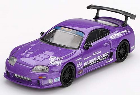 MINI-GT 1/64 Toyota スープラ (A80) GT-300 Top Secret Purple(左ハンドル) 【MGT01067-BL】 (ミニカー)画像