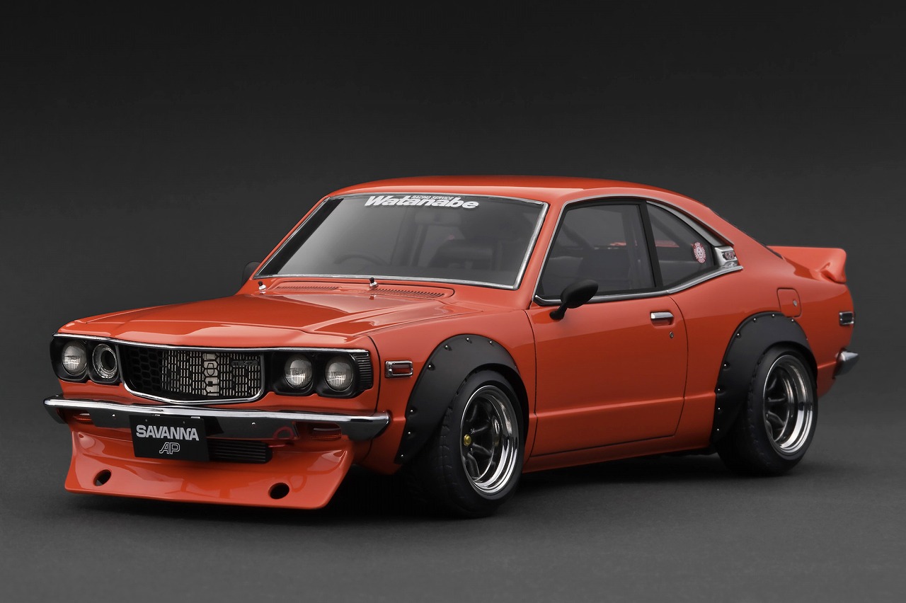 ignition model Mazda Savanna (S124A) Semi Works Orange (1/18 Scale) 【IG3731】 (ミニカー)画像