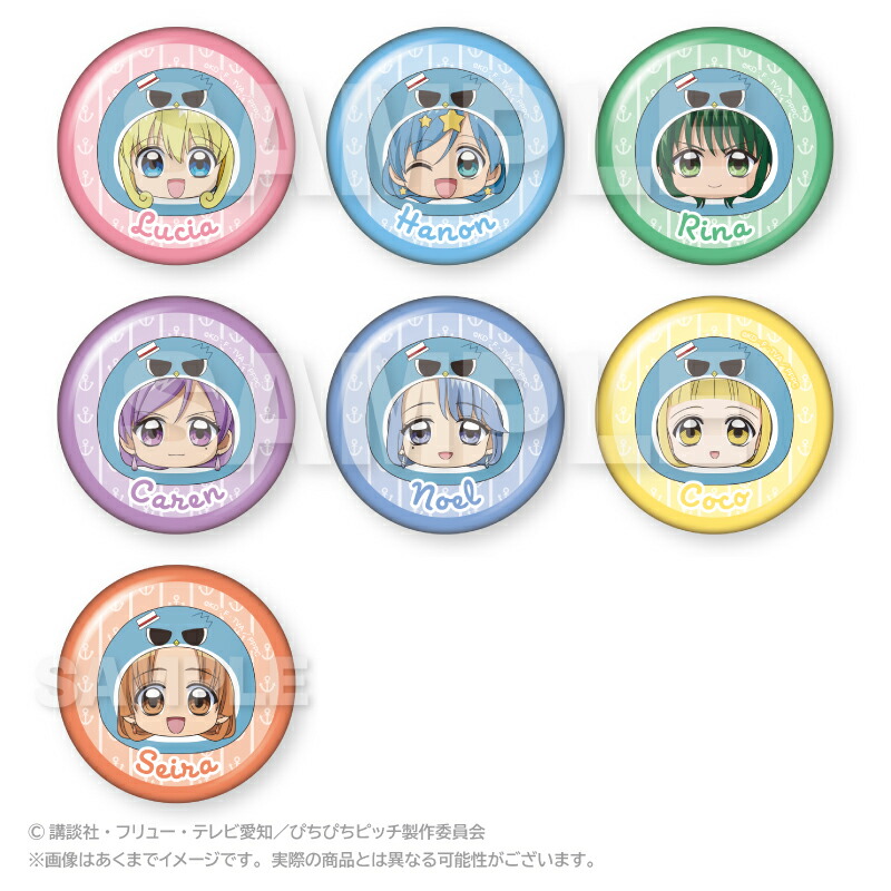 楽天市場】『ぴちぴちピッチ』 アート缶バッジ 七海るちあ