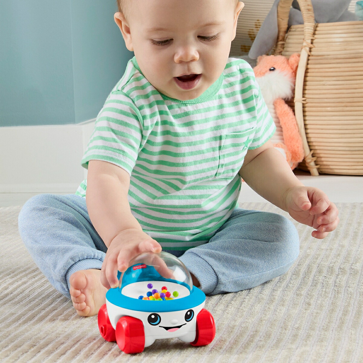 フィッシャープライス(fisherprice)ぽんぽんポッパービークル赤ちゃん・幼児のおもちゃ転がすおもちゃ知育アクティビティ玩具6ヵ月からカラフルJKD57