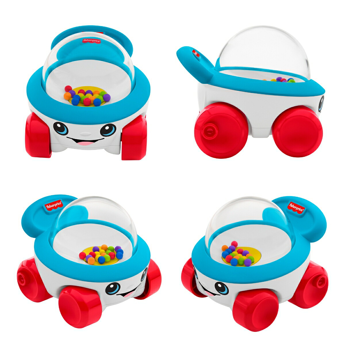 フィッシャープライス(fisherprice)ぽんぽんポッパービークル赤ちゃん・幼児のおもちゃ転がすおもちゃ知育アクティビティ玩具6ヵ月からカラフルJKD57