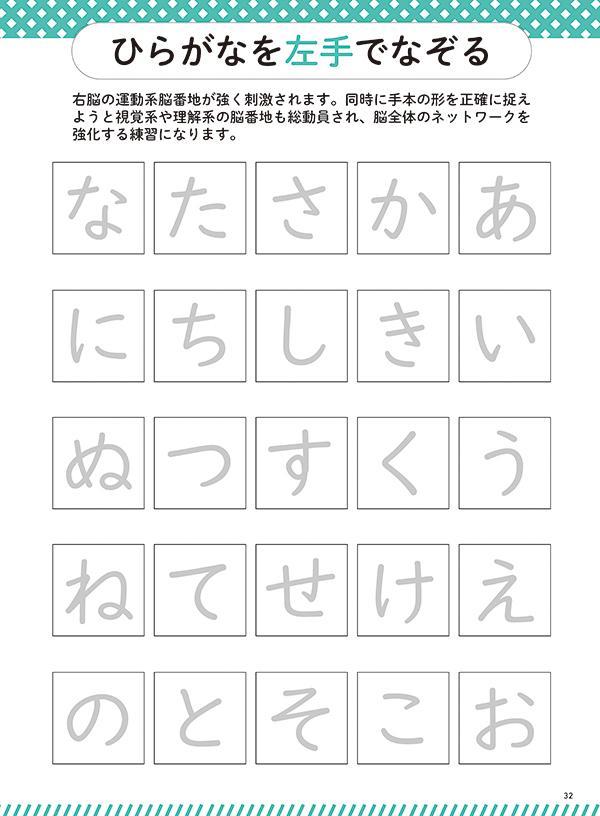 認知症予防記憶力アップ！左手練習帳右利き用すごい右脳トレ[加藤俊徳]