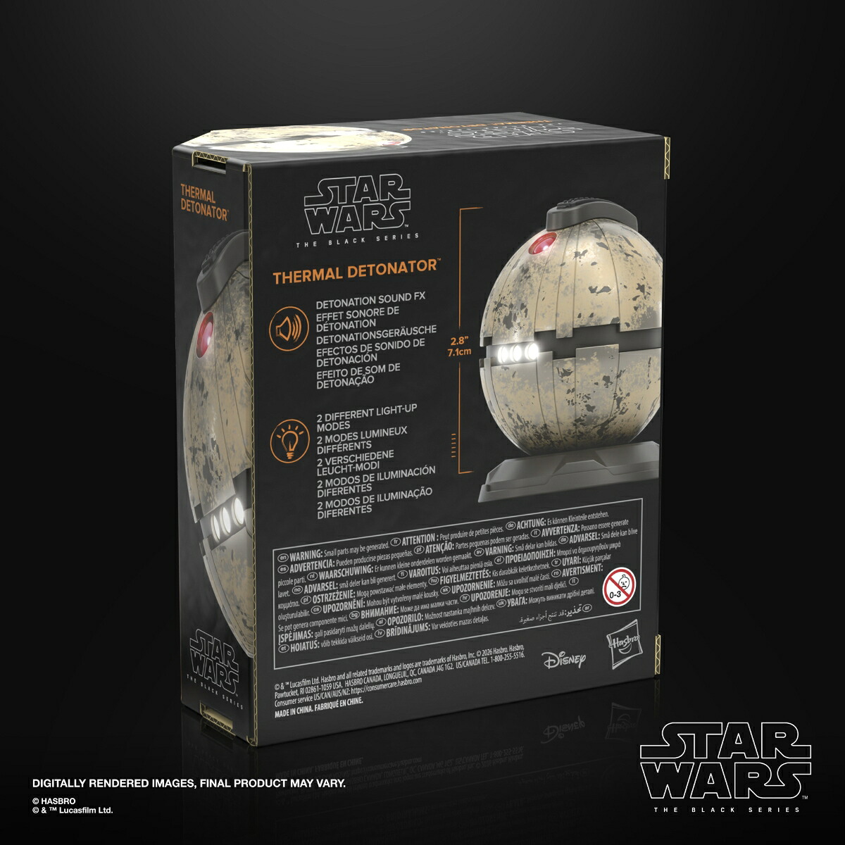 ハズブロ（Hasbro）STARWARSスター・ウォーズブラックシリーズプレミアム版なりきり電動サーマル・デトネーター高性能LEDサウンドエフェクト搭載、対象年齢14歳以上G3320正規品