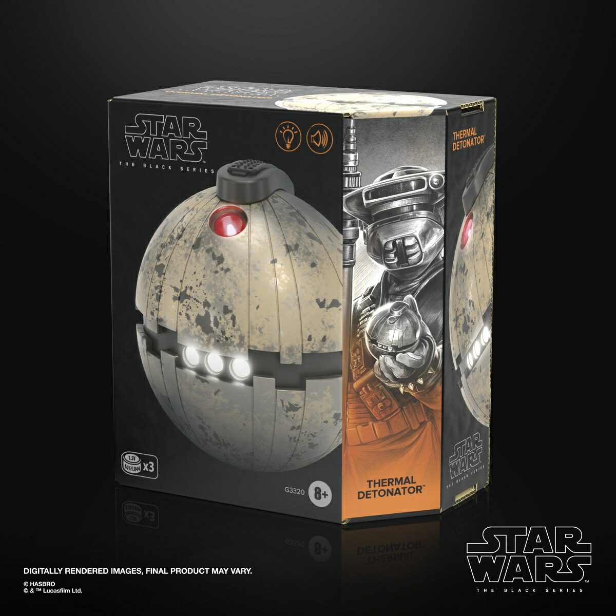 ハズブロ（Hasbro）STARWARSスター・ウォーズブラックシリーズプレミアム版なりきり電動サーマル・デトネーター高性能LEDサウンドエフェクト搭載、対象年齢14歳以上G3320正規品