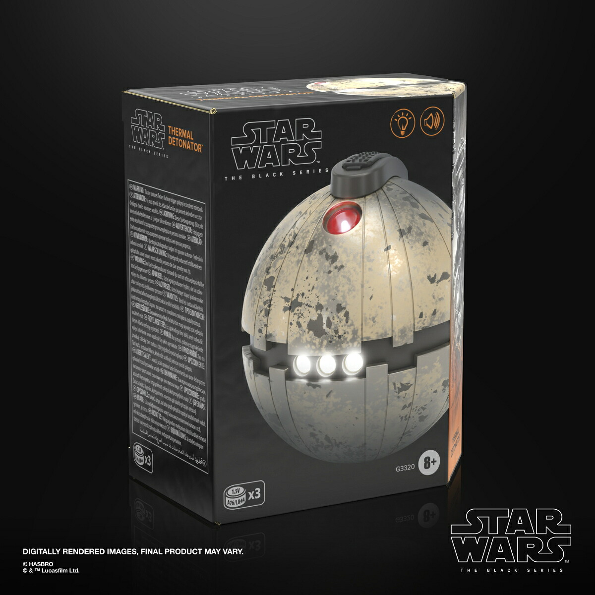 ハズブロ（Hasbro）STARWARSスター・ウォーズブラックシリーズプレミアム版なりきり電動サーマル・デトネーター高性能LEDサウンドエフェクト搭載、対象年齢14歳以上G3320正規品