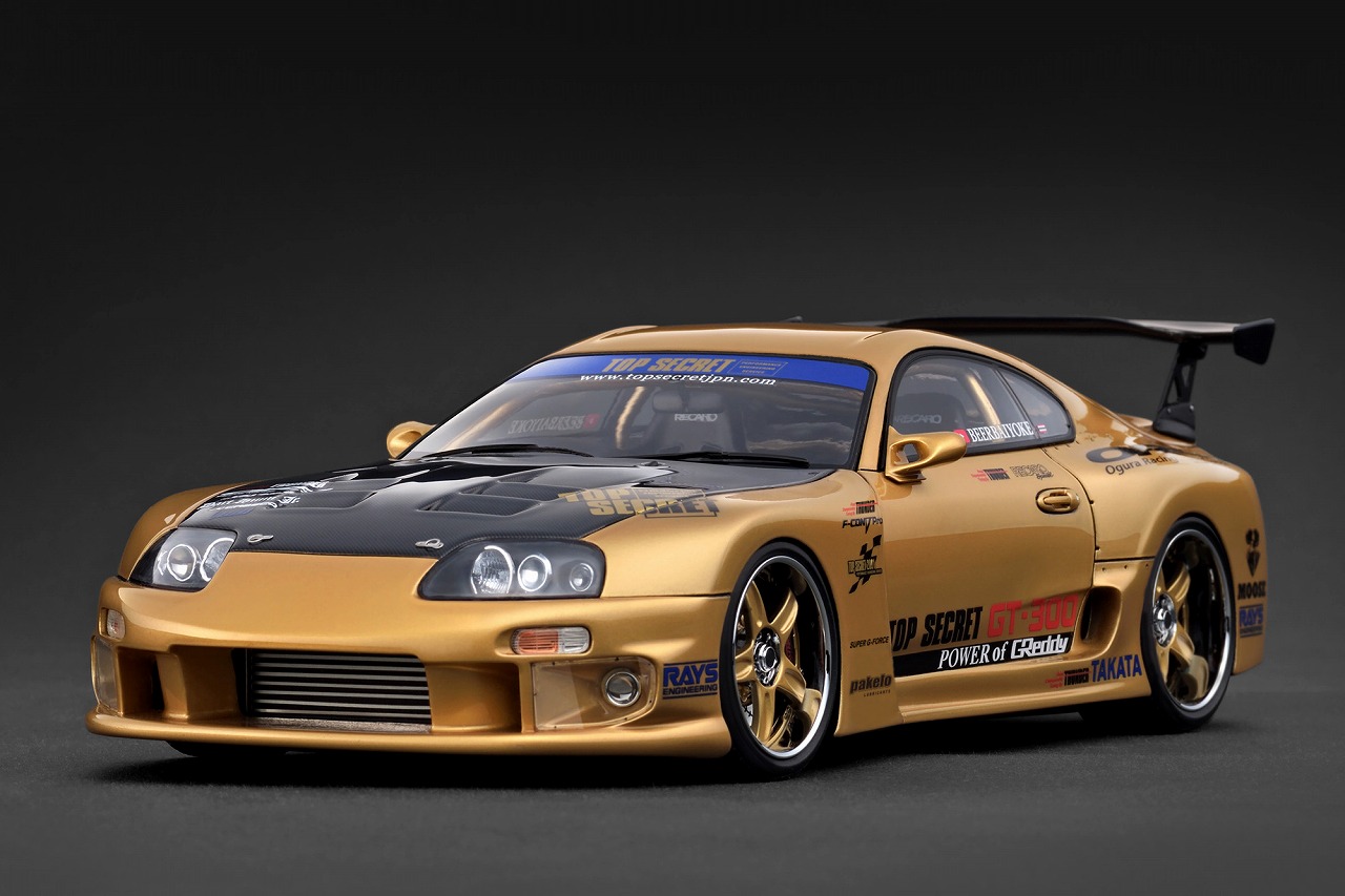 ignition model TOP SECRET GT300 Supra (A80) Gold (1/18 Scale) 【IG3743】 (ミニカー)画像