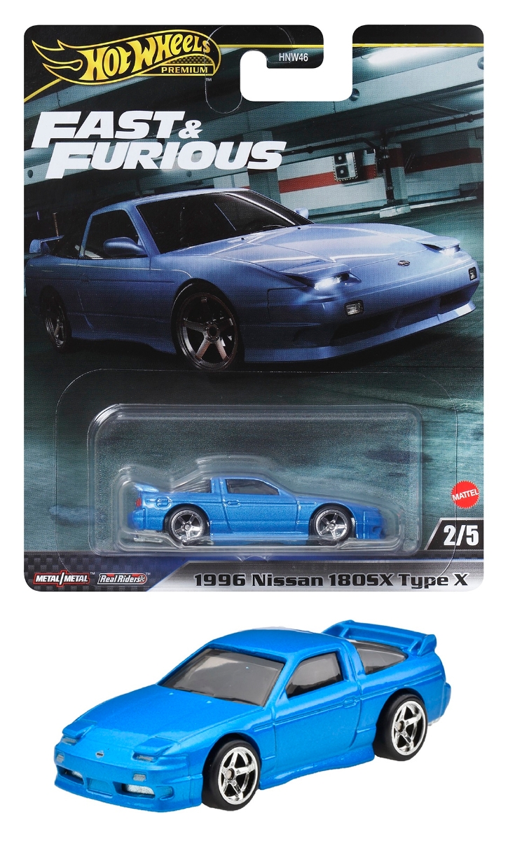 ホットウィール(Hot Wheels) 　ワイルド・スピード - 1996 日産 180SX タイプX 乗り物おもちゃ ミニカー 3歳から ブルー HVR62