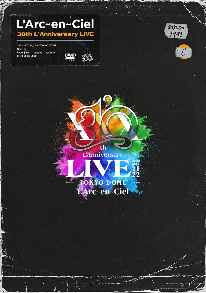 楽天ブックス: 30th L'Anniversary LIVE(通常盤3DVD) - L'Arc-en-Ciel 