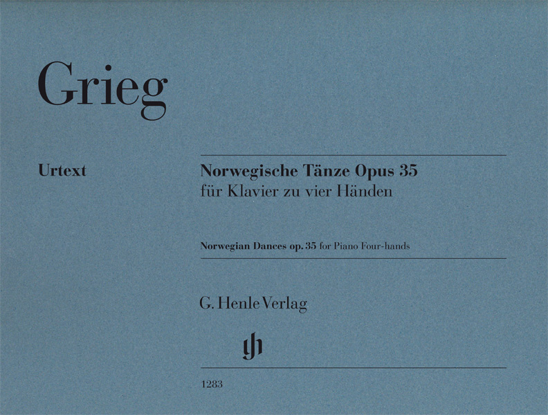 【輸入楽譜】グリーグ, Edvard Hagerup: ノルウェー舞曲 Op.35/ピアノ連弾版/原典版/Steen-Nokleberg & Heinemann編/Steen-Nokleberg運指画像
