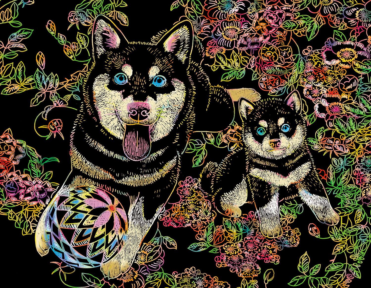 美しい日本の花と動物（川島隆太監修脳活性スクラッチアート）[川島隆太]