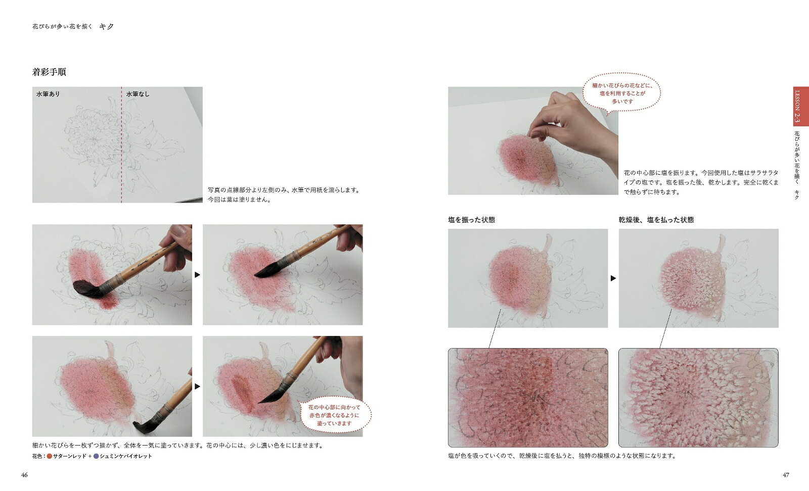 3つの技法でしっかり描ける花の水彩レッスン[中村愛]