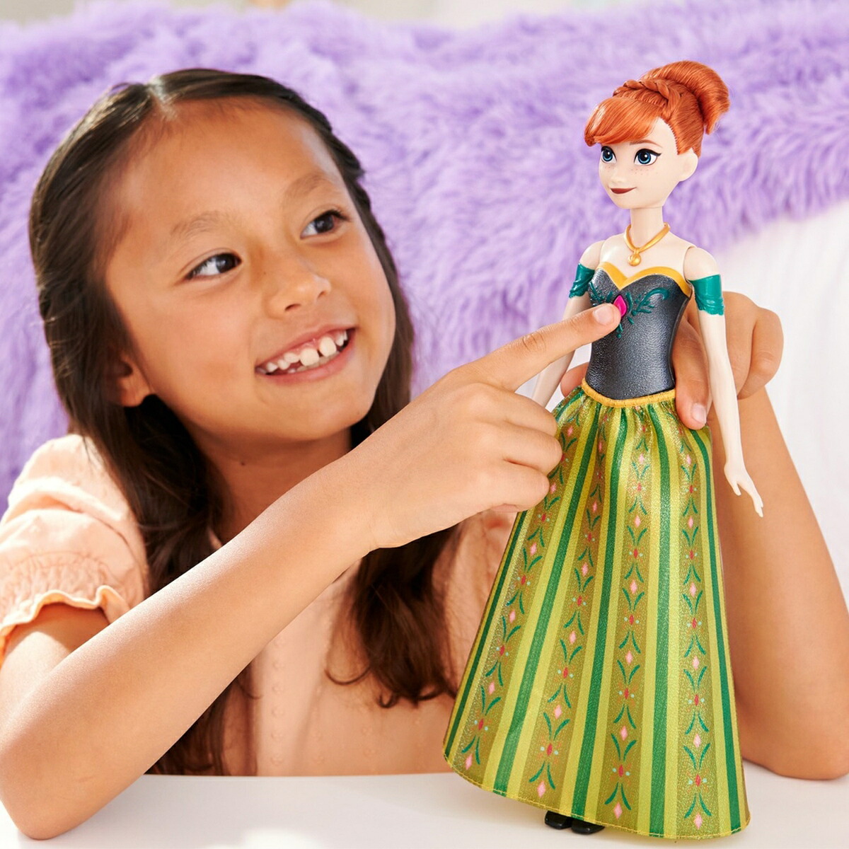 ディズニー（Disney）/アナと雪の女王（Frozen）アナ（うたってたのしい！ドール）生まれてはじめてを30秒間歌うきせかえ人形・ハウスままごと・ごっこ遊び3歳からグリーンJFH88