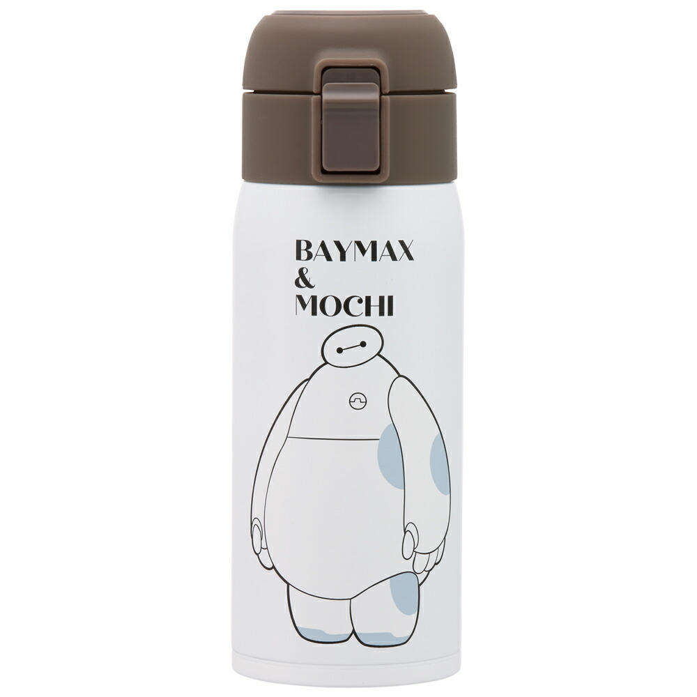 ディズニー ベイマックス ＆ モチ　水筒 ステンレス ワンタッチ ボトル 350ml 直飲み STOT3画像