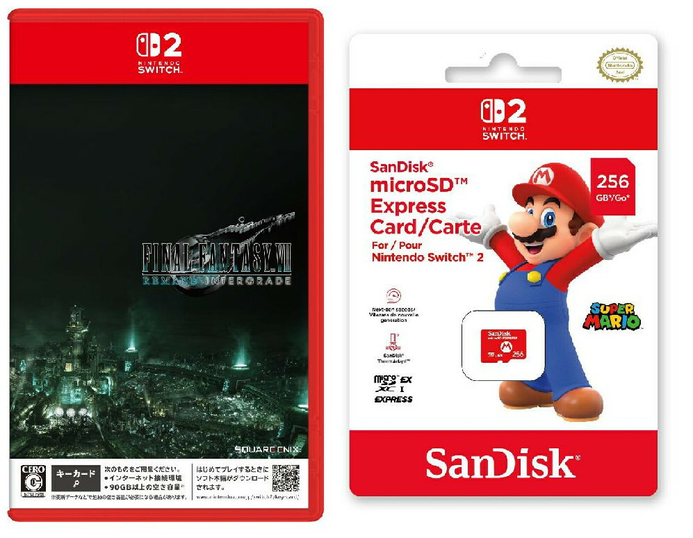 【セット商品】FINAL FANTASY VII REMAKE INTERGRADE + SanDisk microSD Express Card 256GB for Nintendo Switch 2画像