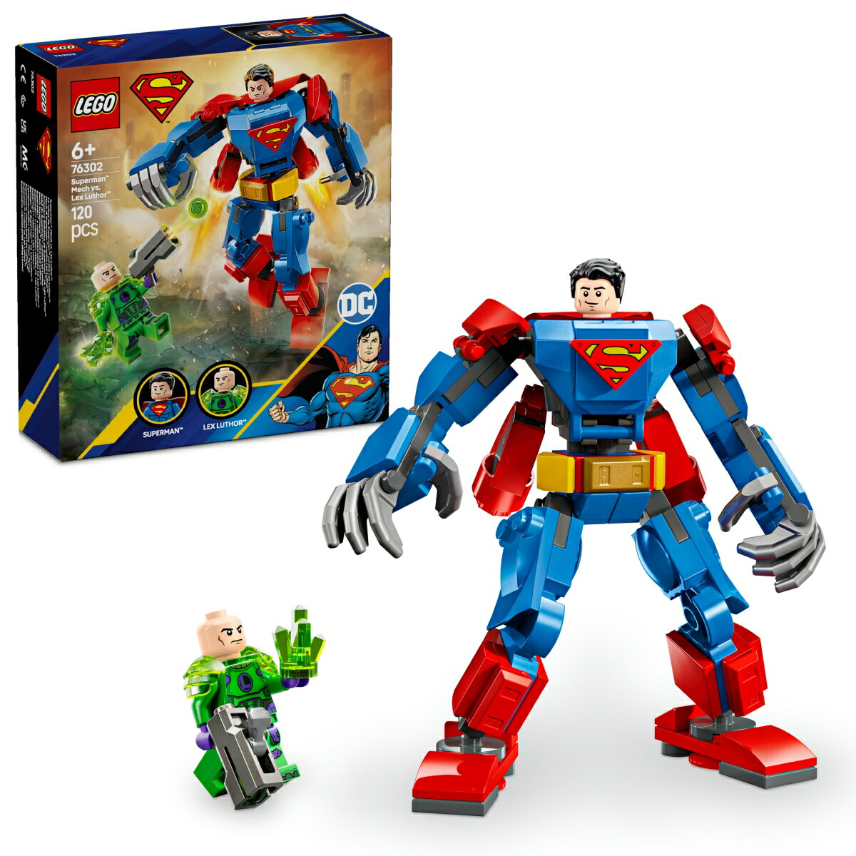 レゴ(LEGO) スーパー・ヒーローズ スーパーマンメカ vs. レックス・ルーサー 76302 [ おもちゃ 玩具 誕生日 プレゼント ブロック 知育 男の子 女の子 子供 6歳 7歳 8歳 9歳 フィギュア グッズ ]画像