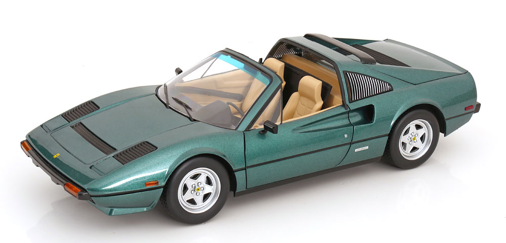 KK Scale 1/12 Ferrari 308 GTS QV 1982 US-Version aus der TV-Serie Magnumグリーンメタリック 【KKDC120274】 (ミニカー)画像