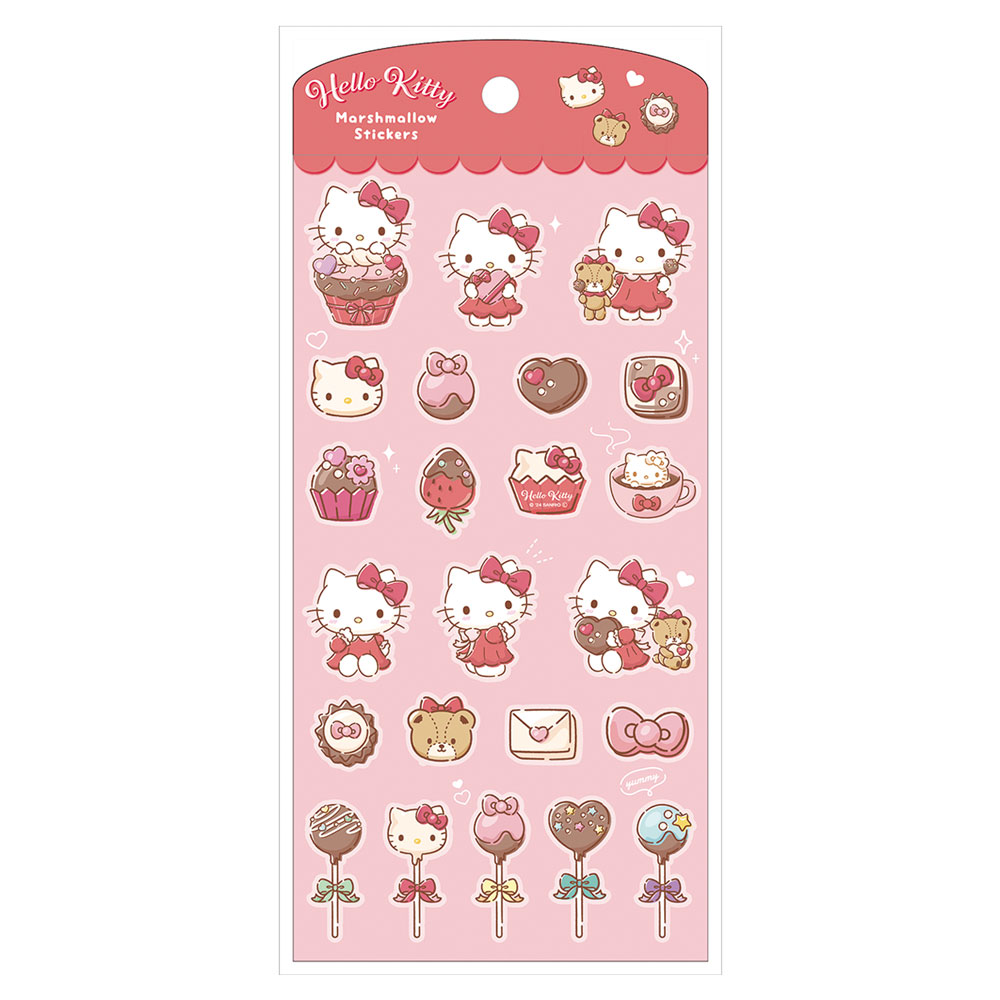 サンリオマシュマロステッカーズ　チョコ／ハローキティ画像