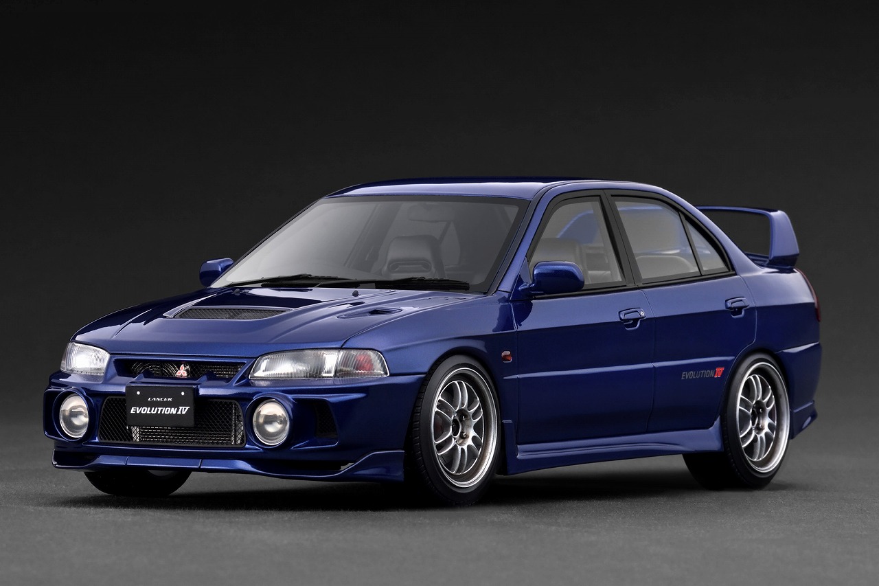 ignition model 1/18 Mitsubishi LANCER EVOLUTION IV (CN9A) Dark Blue (1/18 Scale) 【IG3784】 (ミニカー)画像