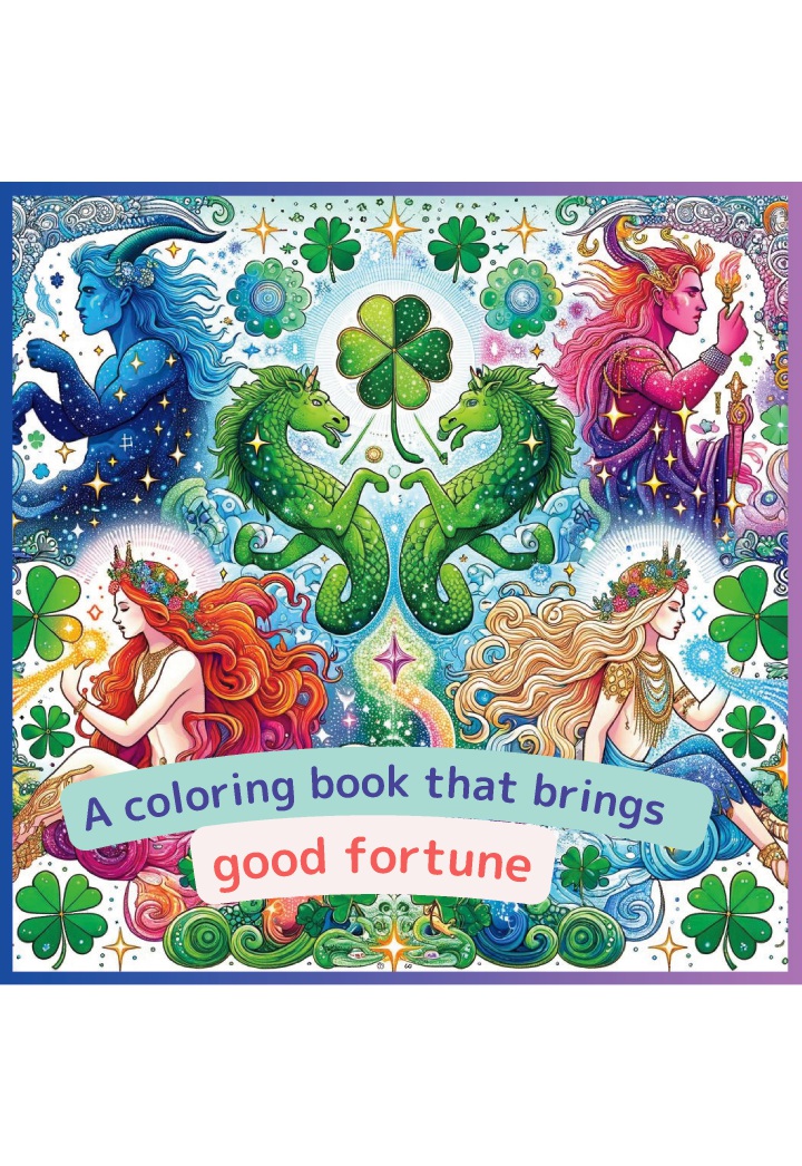 【POD】Coloring Book to Attract Good Luck: Messages from Myths to Invite Abundance画像