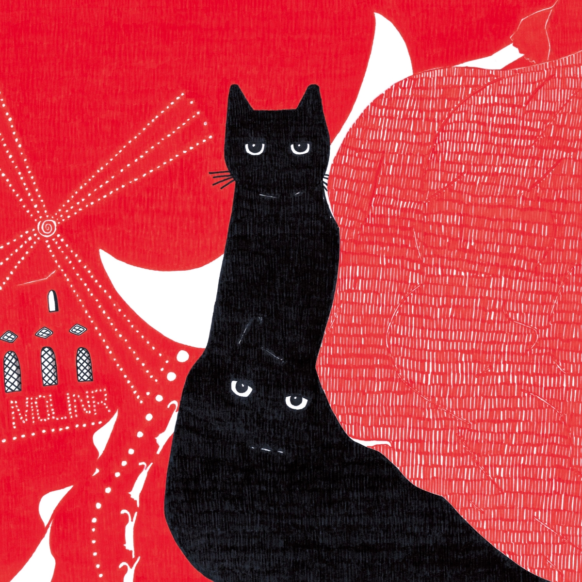 ムーランルージュの黒猫画像