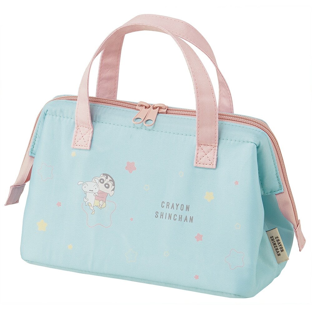 クレヨンしんちゃん パステルスター　ランチバッグ がま口型 キャラクター お弁当保冷バッグ画像