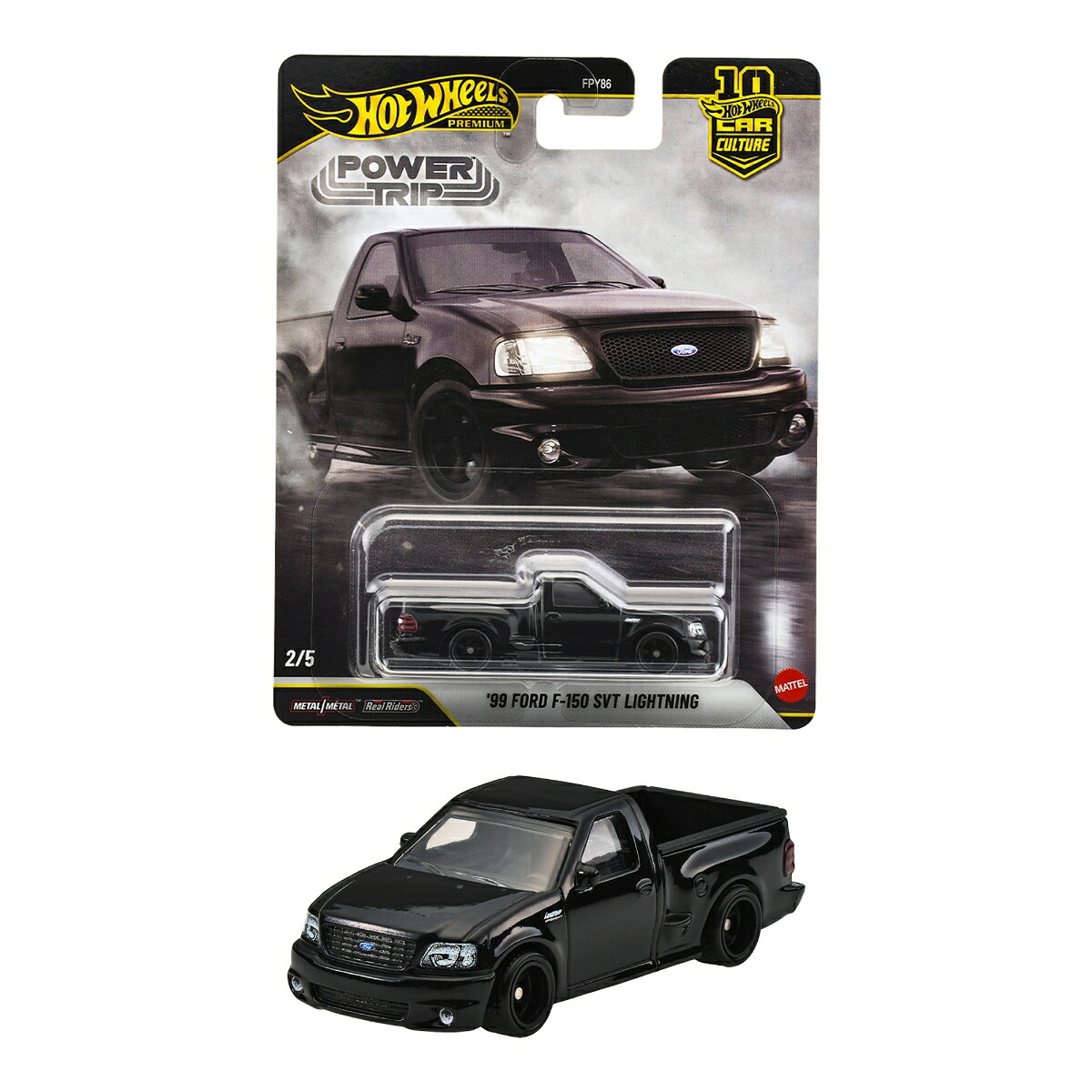 ホットウィール(HotWheels)カーカルチャーパワートリップ'99フォードF-150SVTライトニング乗り物おもちゃミニカー3歳からブラックJKF33