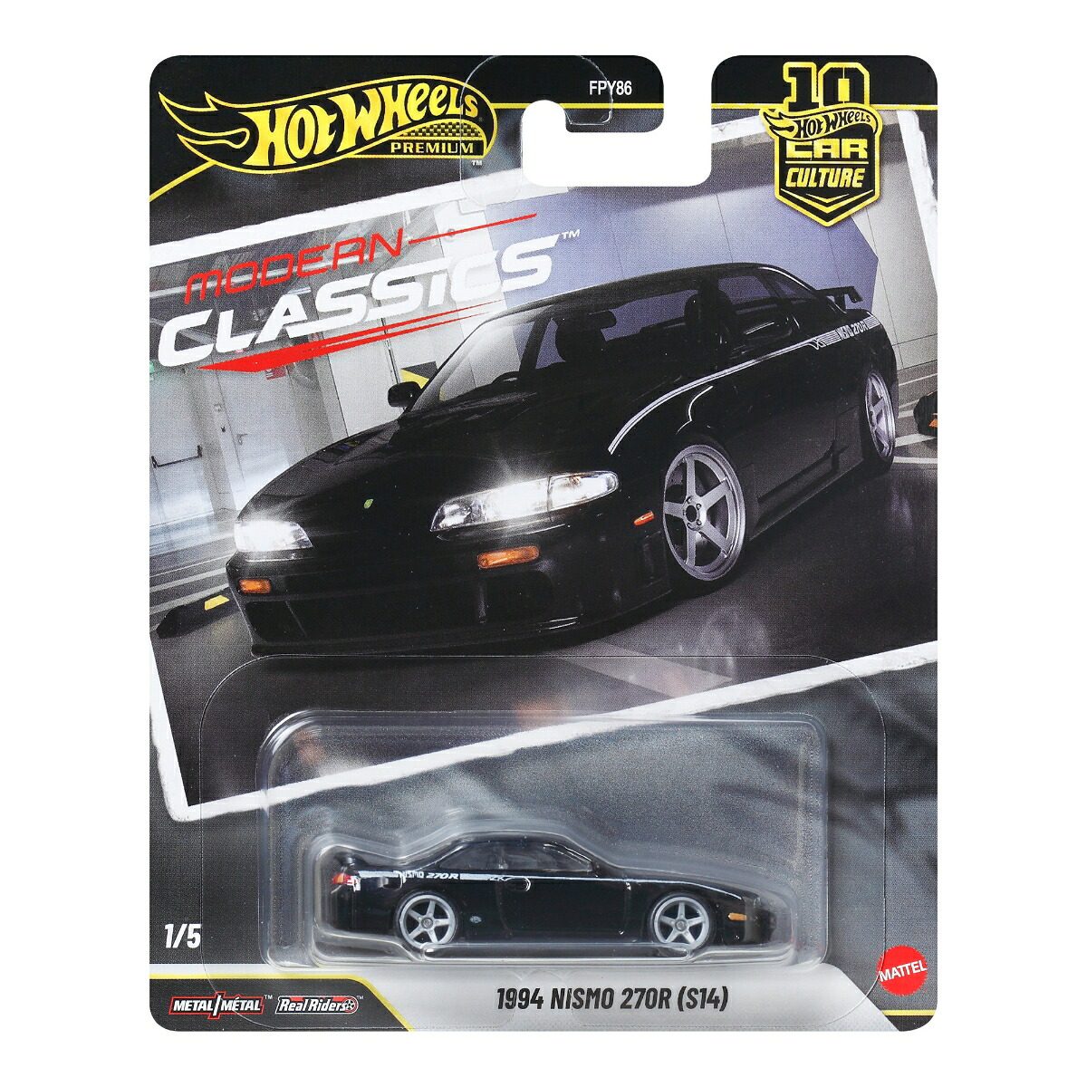 ホットウィール(HotWheels)カーカルチャーモダン・クラシックス1994ニスモ270R(S14)乗り物おもちゃミニカー3歳からブラックJKD99