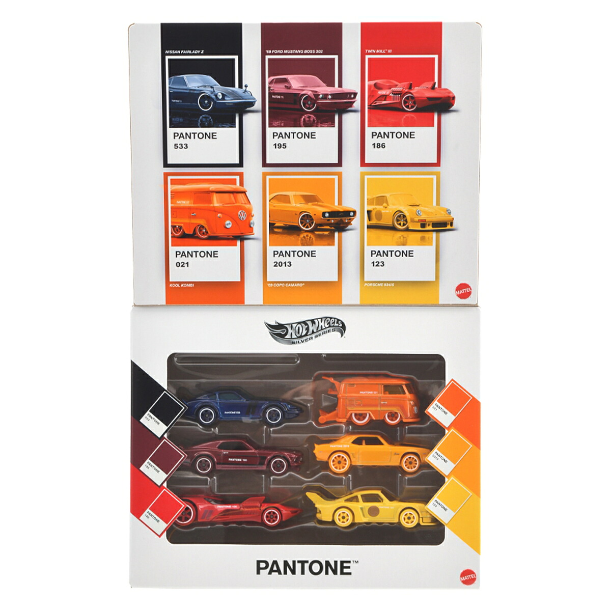 ホットウィール(HotWheels)パントーンマルチパックアソート-サンセットレース乗り物おもちゃミニカー6台3歳からマルチJNK94-986A
