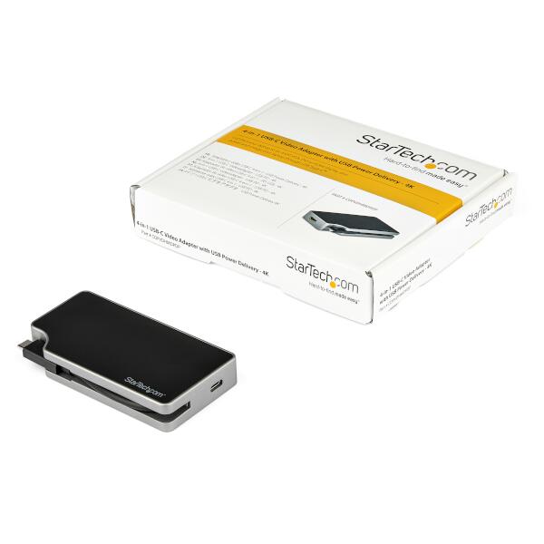 ブックス: 4 in 1 USB Type-C接続マルチディスプレイアダプタ 95W USB Power Delivery 4K／60Hz対応 スペースグレー - StarTech.com - 0065030878074 : PCソフト・周辺機器
