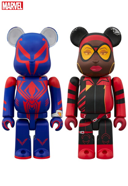 BE＠RBRICK 『SPIDER-MAN: ACROSS THE SPIDER-VERSE』 SPIDER-MAN 2099 ＆ SPIDER-WOMAN 2PCS SET (フィギュア)画像