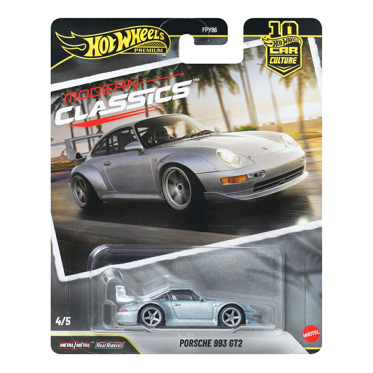 ホットウィール(HotWheels)カーカルチャーモダン・クラシックスポルシェ993GT2乗り物おもちゃミニカー3歳からシルバーJKF16
