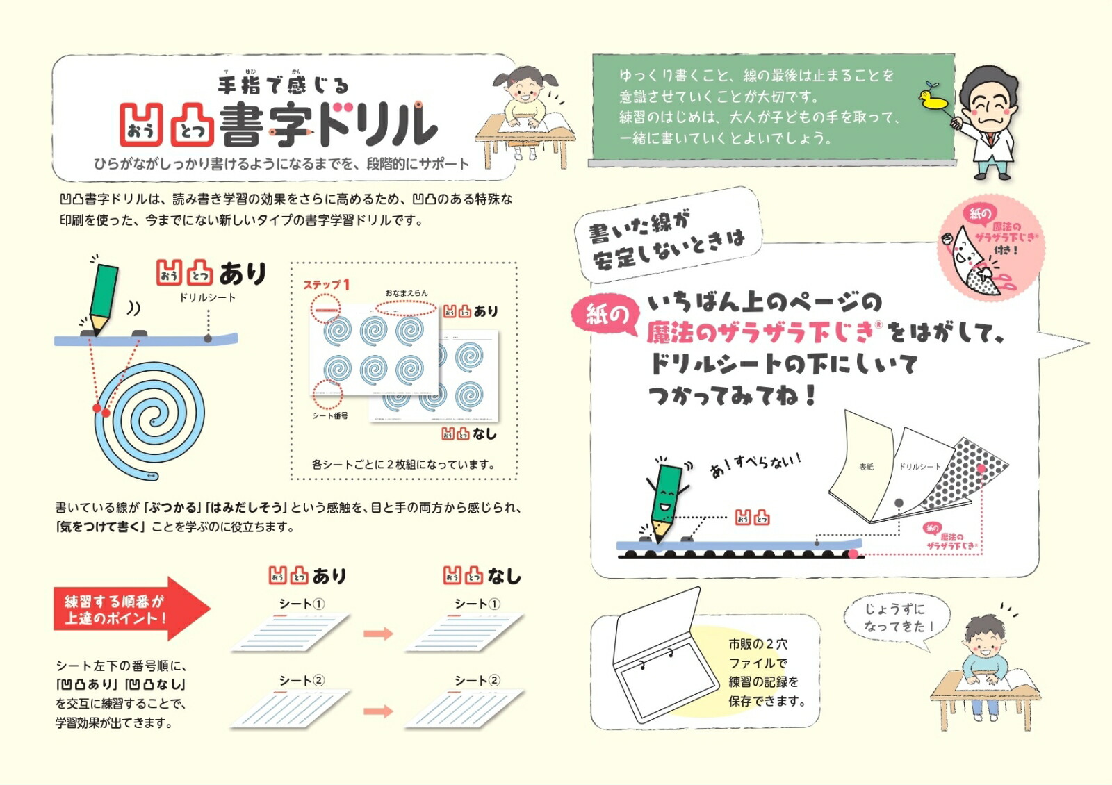 凹凸書字ドリルSTEP1なぞり書き編PriPriパレット×できるびより（PriPriパレットブックス）[鴨下賢一]