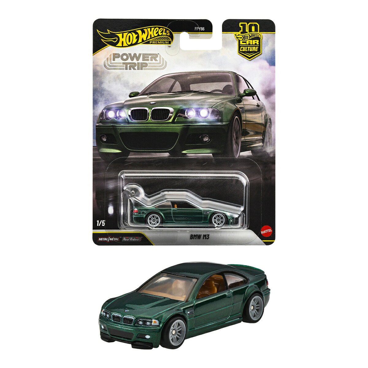 ホットウィール(HotWheels)カーカルチャーパワートリップBMWM3乗り物おもちゃミニカー3歳からグリーンJKF30