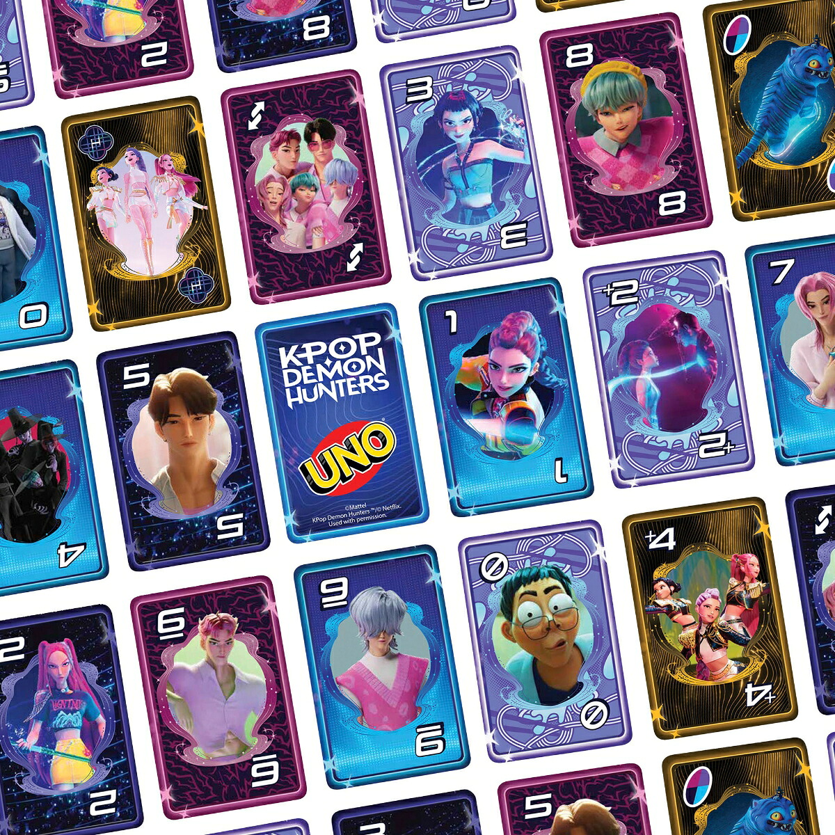 マテルゲーム(MattelGame)ウノ(UNO)KPOPガールズ！デーモン・ハンターズゲームパーティーグッズカードゲーム2~10人用7歳からブラックJRV01