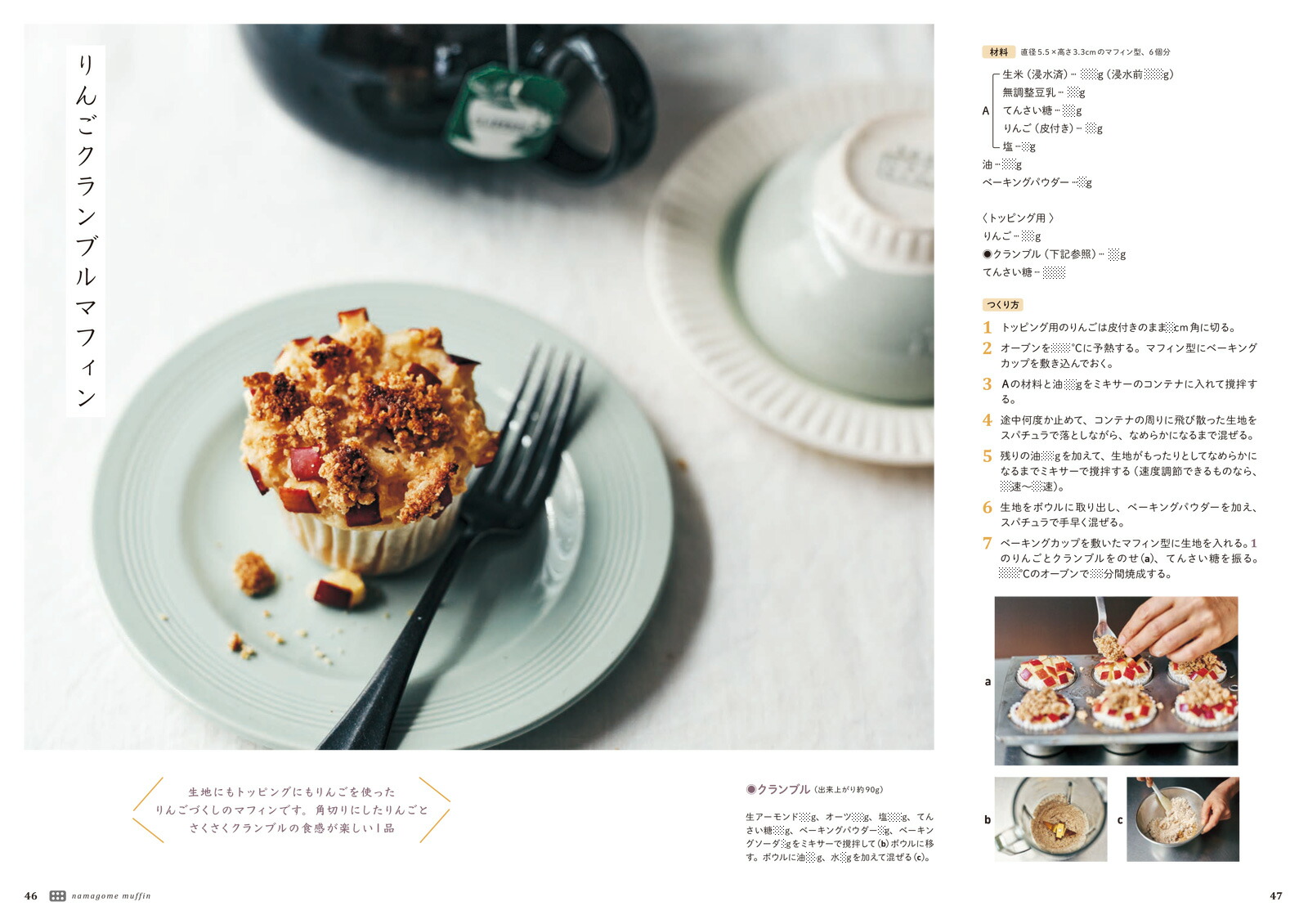 マフィン型でつくるはじめての生米スイーツ家にあるお米でもちふわ食感[リト史織]