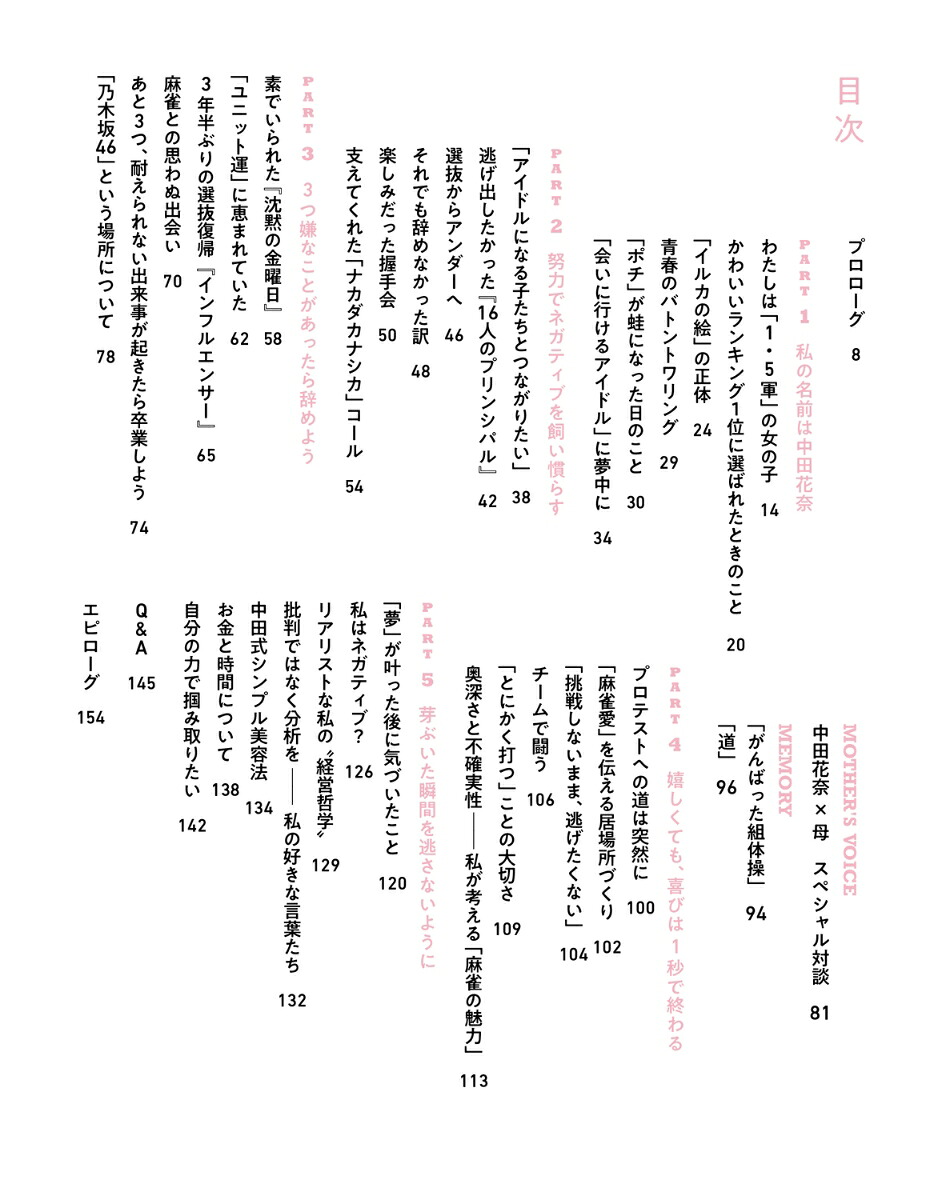 中田花奈1stフォトエッセイ解析メモリアル[中田花奈]