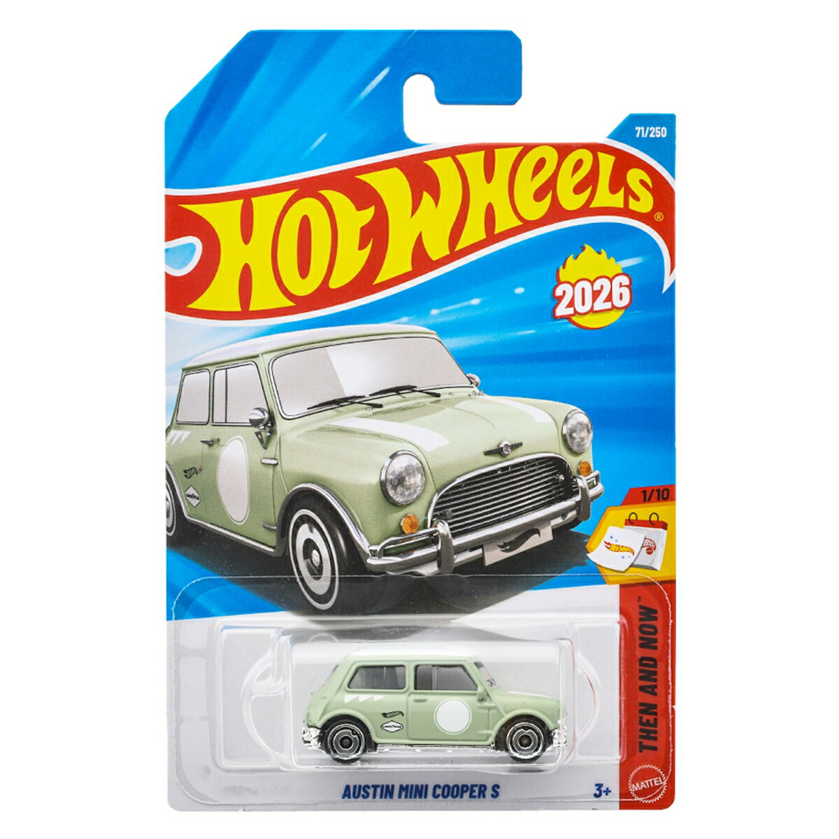 ホットウィール(HotWheels)ベーシックカーオースティンミニクーパーS乗り物おもちゃミニカー3歳からライトグリーンJMX34