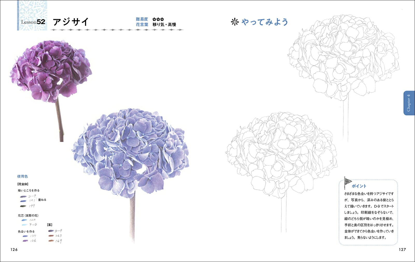 描き込み式花の色鉛筆ワークブックぬりえ感覚で花びらや葉っぱの色作りが上達する[河合ひとみ]