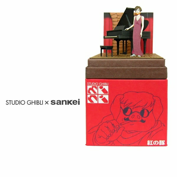 みにちゅあーとキット スタジオジブリmini 『紅の豚』 【唄うジーナ】 ノンスケール 【MP07-22】 (ペーパークラフト)画像