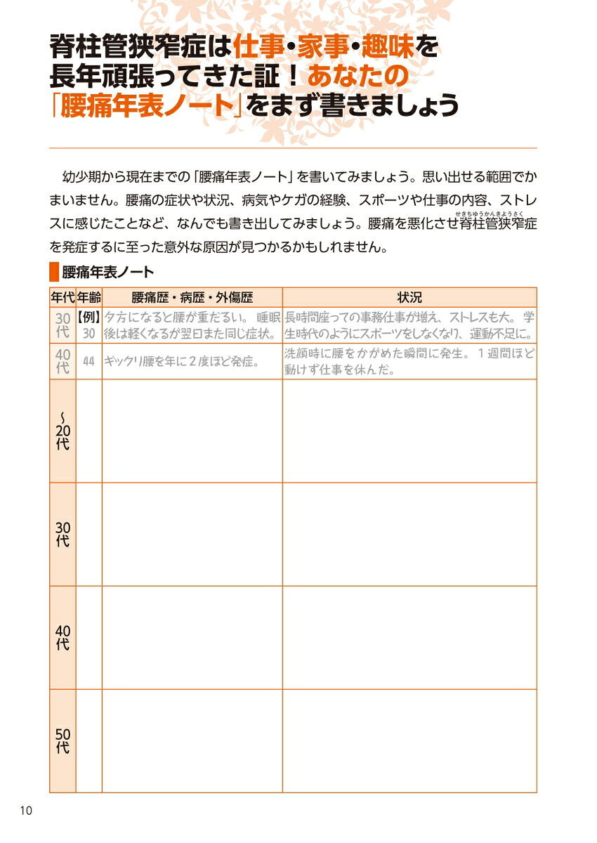 脊柱管狭窄症自力克服ノート[西良浩一]