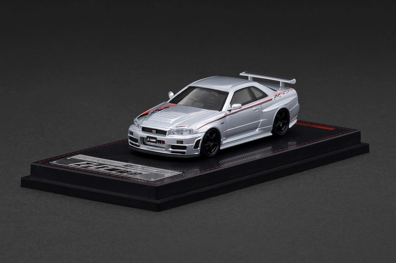 ignition model Nismo R34 GT-R Z-tune Silver (1/64 Scale) 【IG3840】 (ミニカー)画像