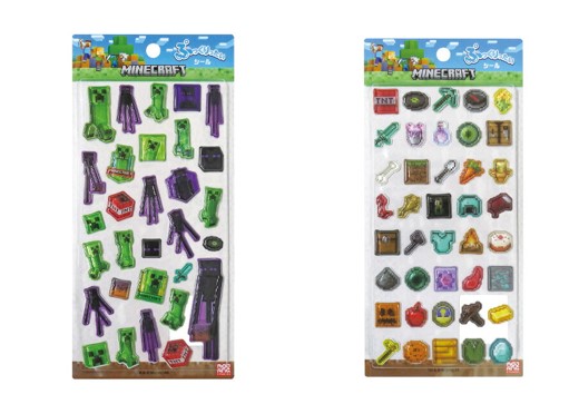 【セット商品】Minecraftぷっくりったいシールクリーパー＆エンダーマン+Minecraftぷっくりったいシールモチーフ