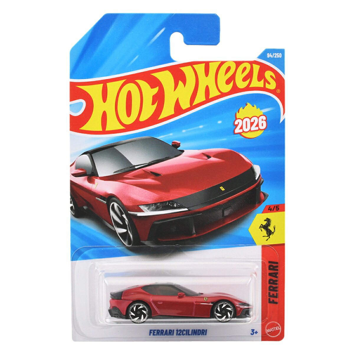 ホットウィール(HotWheels)ベーシックカーフェラーリ12チリンドリ乗り物おもちゃミニカー3歳からレッドJMX25