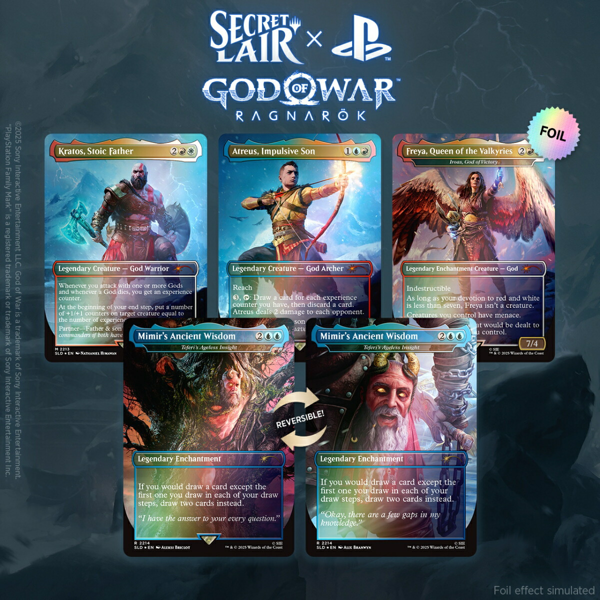 マジック：ザ・ギャザリング Secret Lair x PlayStation Superdrop Secret Lair x God of War: Norse Foil Edition【クレジットカード決済限定】画像