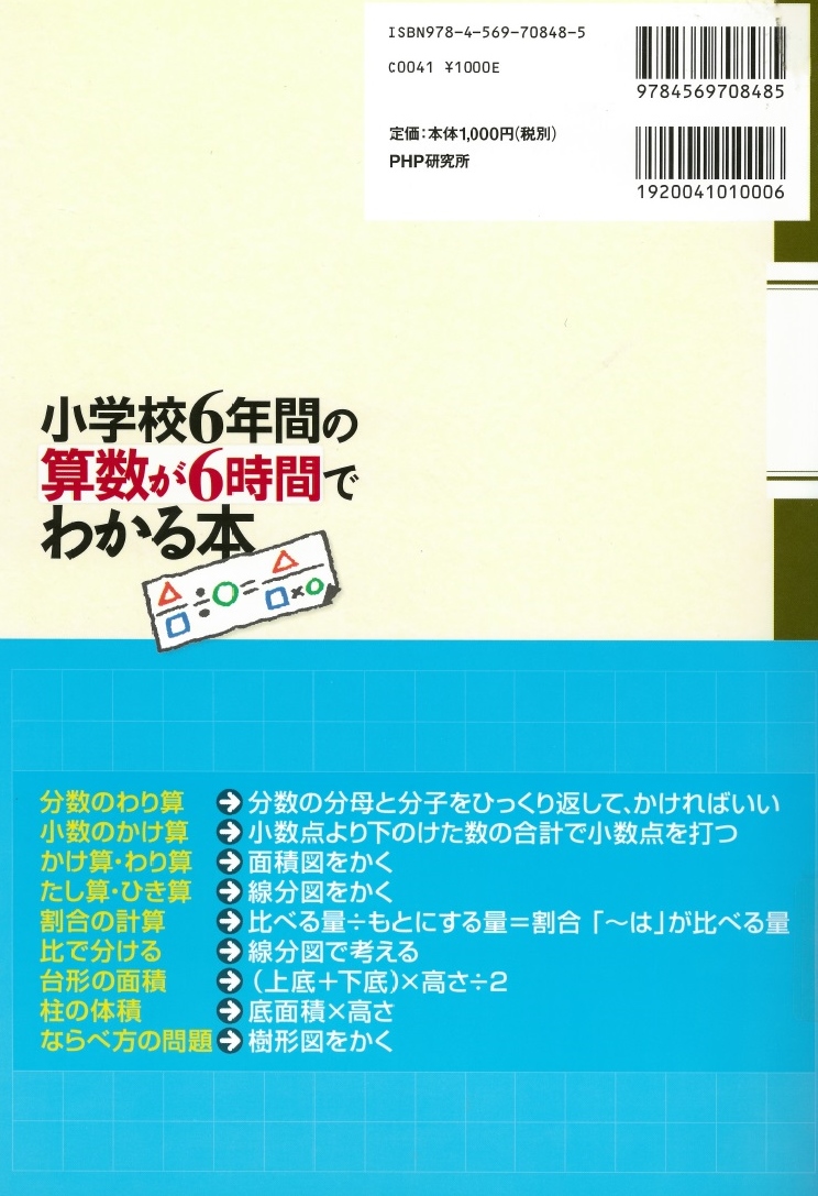 楽天ブックス 小学校6年間の算数が6時間でわかる本 間地秀三 本